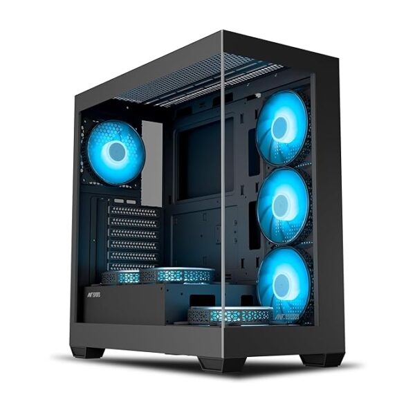 Ant Esports Crystal-X7 White Cabinet – Tempered Glass ATX Case