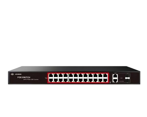 JOVISION JVS-S26-24P-320W 24-Port 100M PoE Switch with 2 Gigabit Uplink & 2 SFP Ports